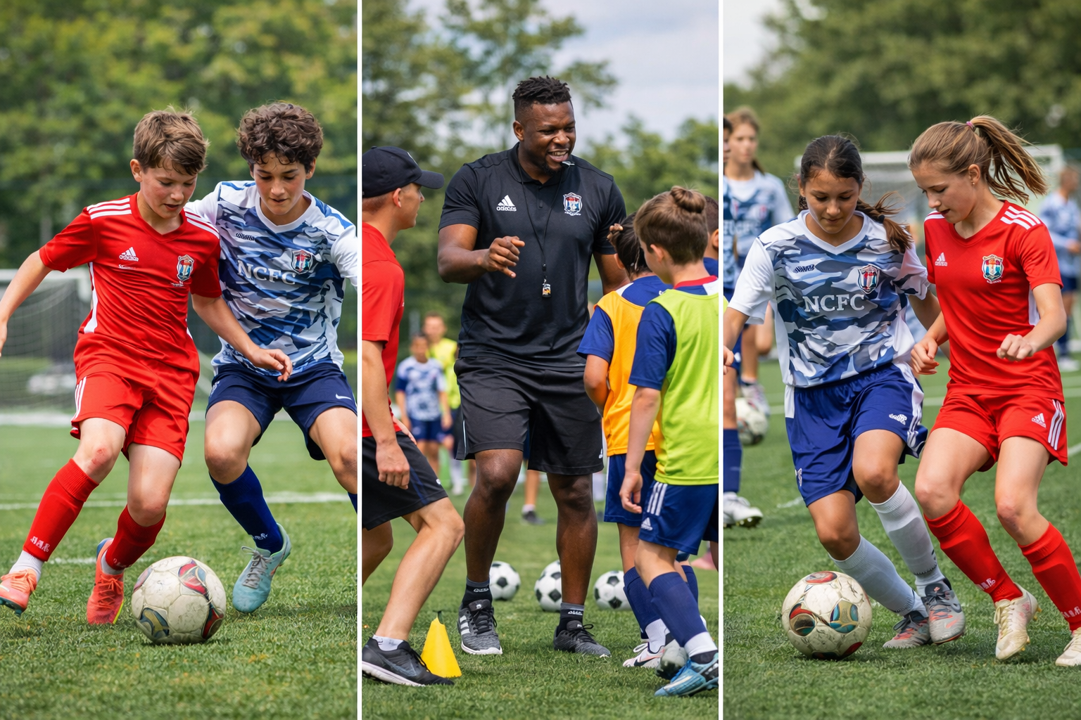 Soccer camp in action